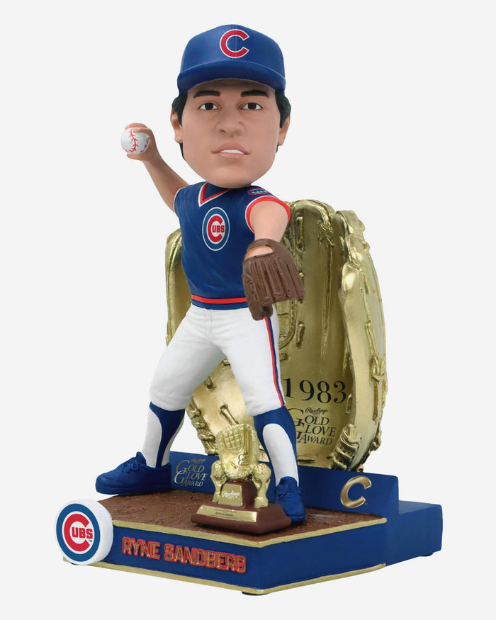Ryne Sandberg Chicago Cubs 1983 Gold Glove Bobblehead FOCO - FOCO.com