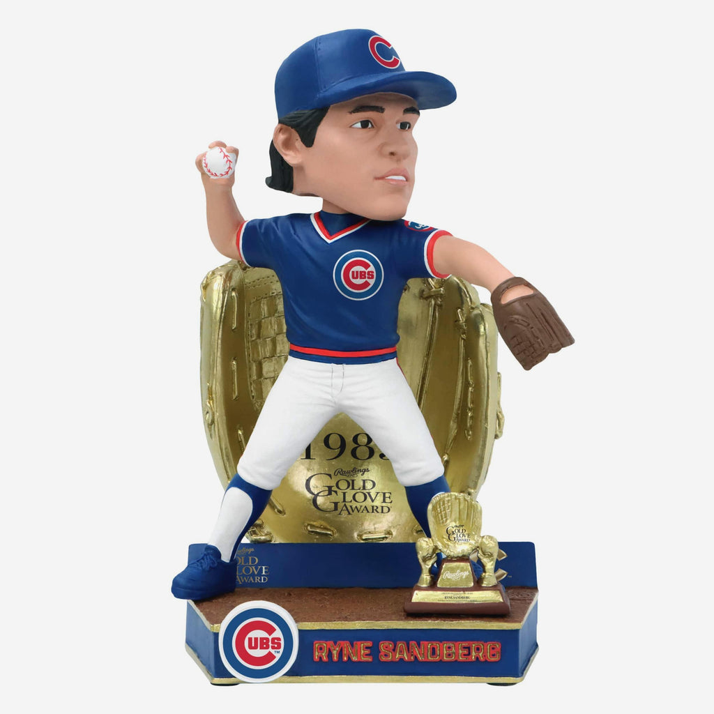 Ryne Sandberg Chicago Cubs 1983 Gold Glove Bobblehead FOCO - FOCO.com