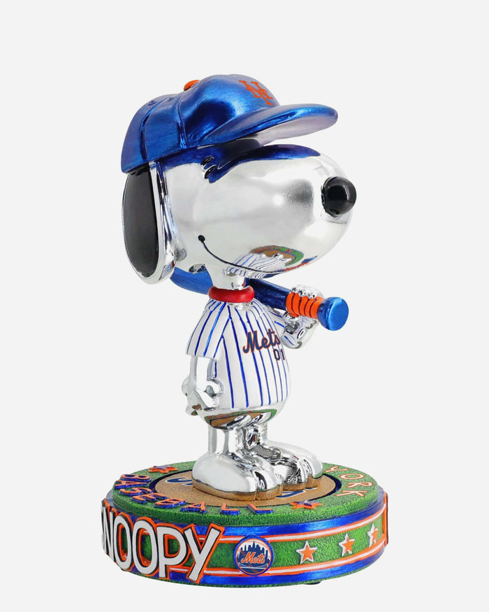 New York Mets Snoopy Peanuts Electroplated Bighead Bobblehead FOCO - FOCO.com