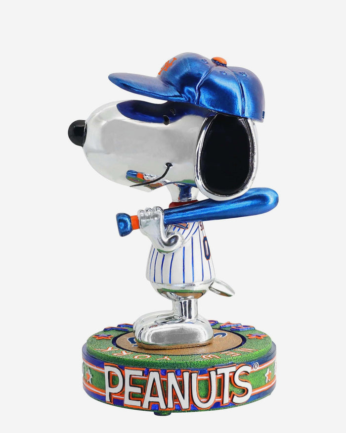 New York Mets Snoopy Peanuts Electroplated Bighead Bobblehead FOCO - FOCO.com