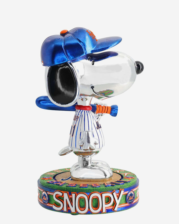 New York Mets Snoopy Peanuts Electroplated Bighead Bobblehead FOCO - FOCO.com