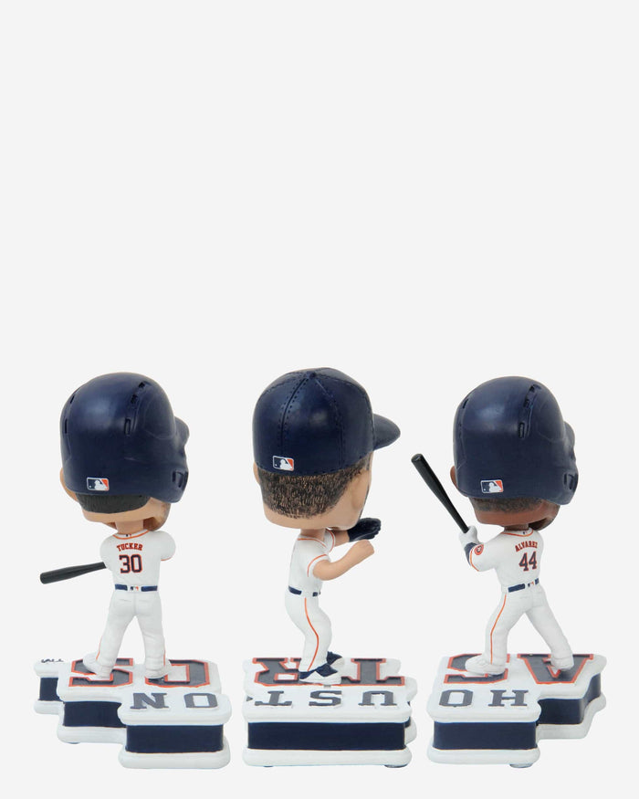 Jose Altuve & Kyle Tucker & Yordan Alvarez Houston Astros Connecting Base 3 Pack Mini Bighead Bobblehead Set FOCO - FOCO.com