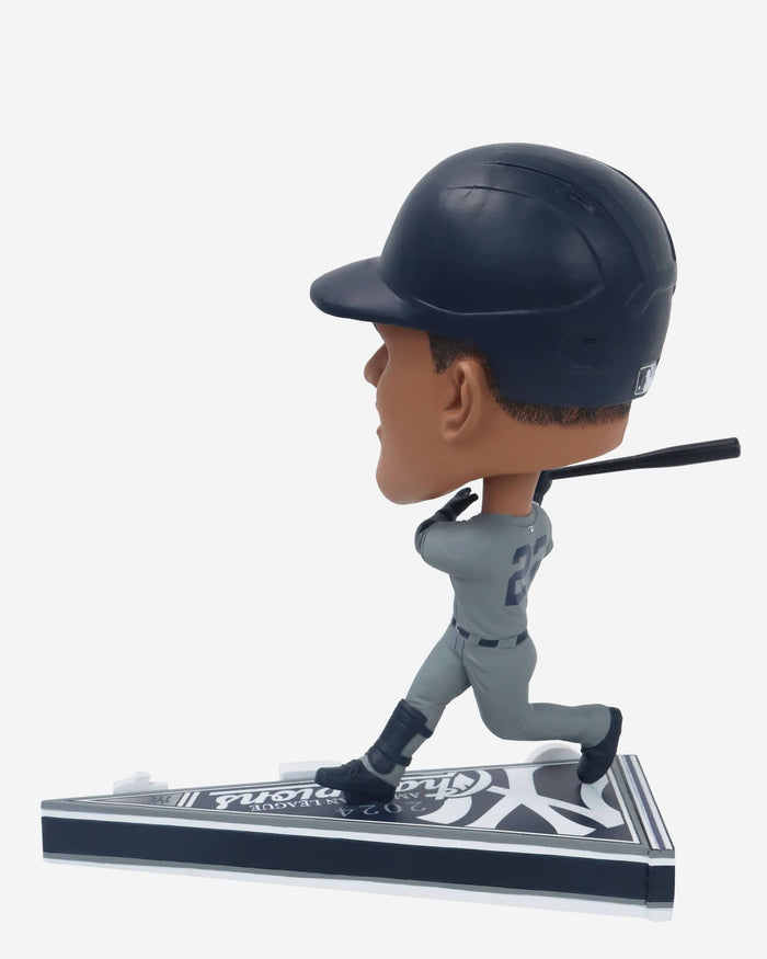 Juan Soto New York Yankees 2024 American League Champions Pennant Base Bighead Bobblehead FOCO - FOCO.com