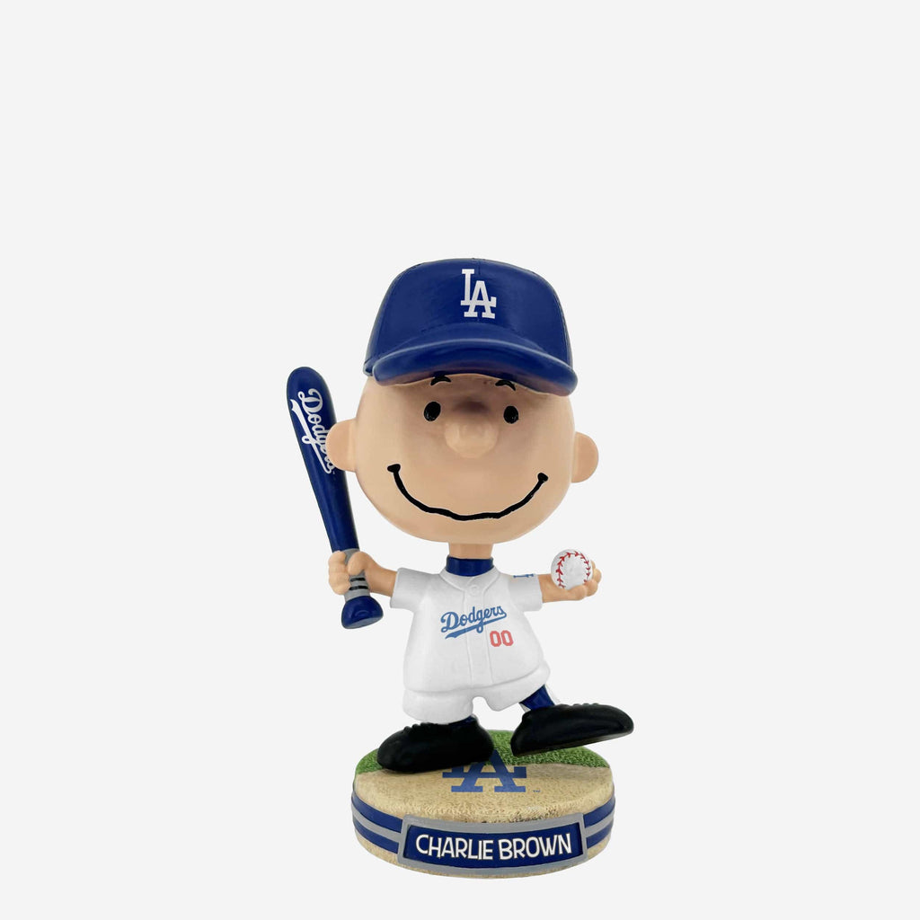 Los Angeles Dodgers Charlie Brown Peanuts Mini Bighead Bobblehead FOCO - FOCO.com