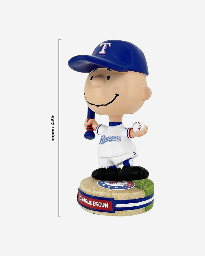 Texas Rangers Charlie Brown Peanuts Mini Bighead Bobblehead FOCO - FOCO.com