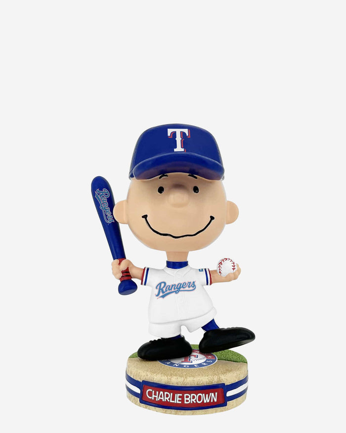 Texas Rangers Charlie Brown Peanuts Mini Bighead Bobblehead FOCO - FOCO.com