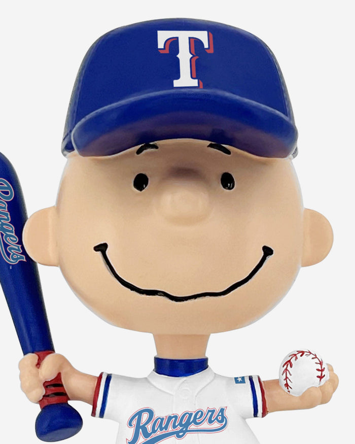 Texas Rangers Charlie Brown Peanuts Mini Bighead Bobblehead FOCO - FOCO.com