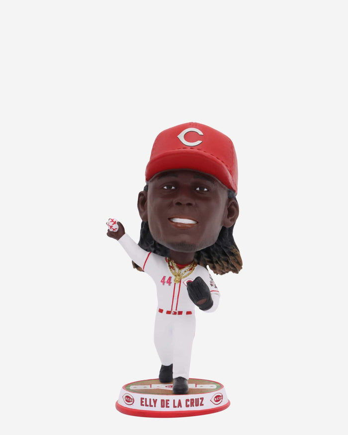 Elly De La Cruz Cincinnati Reds Fielding Pose Field Stripe Mini Bighead Bobblehead FOCO - FOCO.com