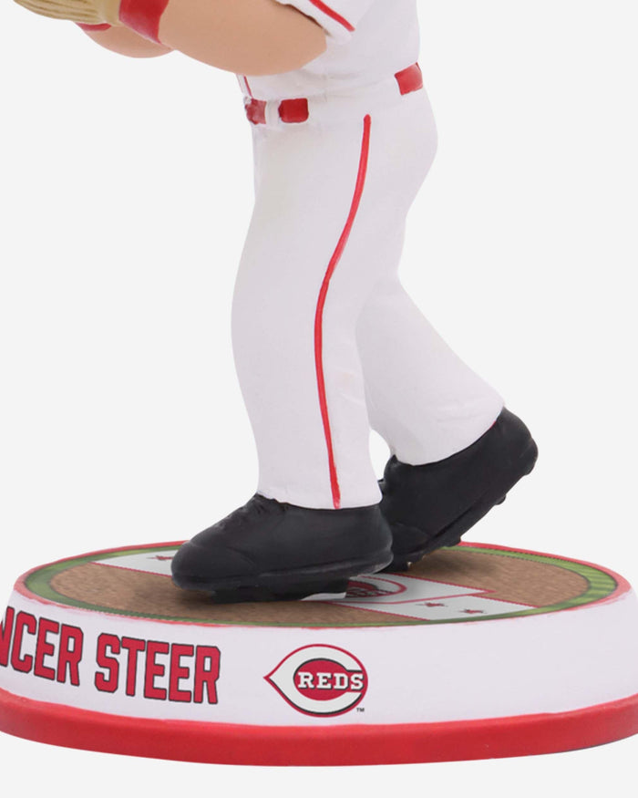 Spencer Steer Cincinnati Reds Fielding Pose Field Stripe Mini Bighead Bobblehead FOCO - FOCO.com