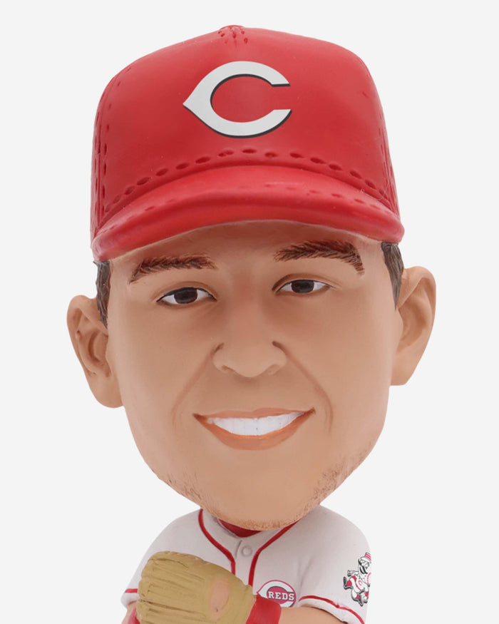 Spencer Steer Cincinnati Reds Fielding Pose Field Stripe Mini Bighead Bobblehead FOCO - FOCO.com