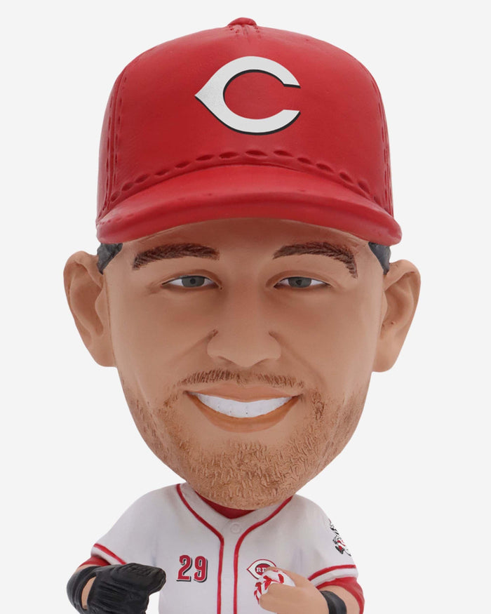 TJ Friedl Cincinnati Reds Fielding Pose Field Stripe Mini Bighead Bobblehead FOCO - FOCO.com