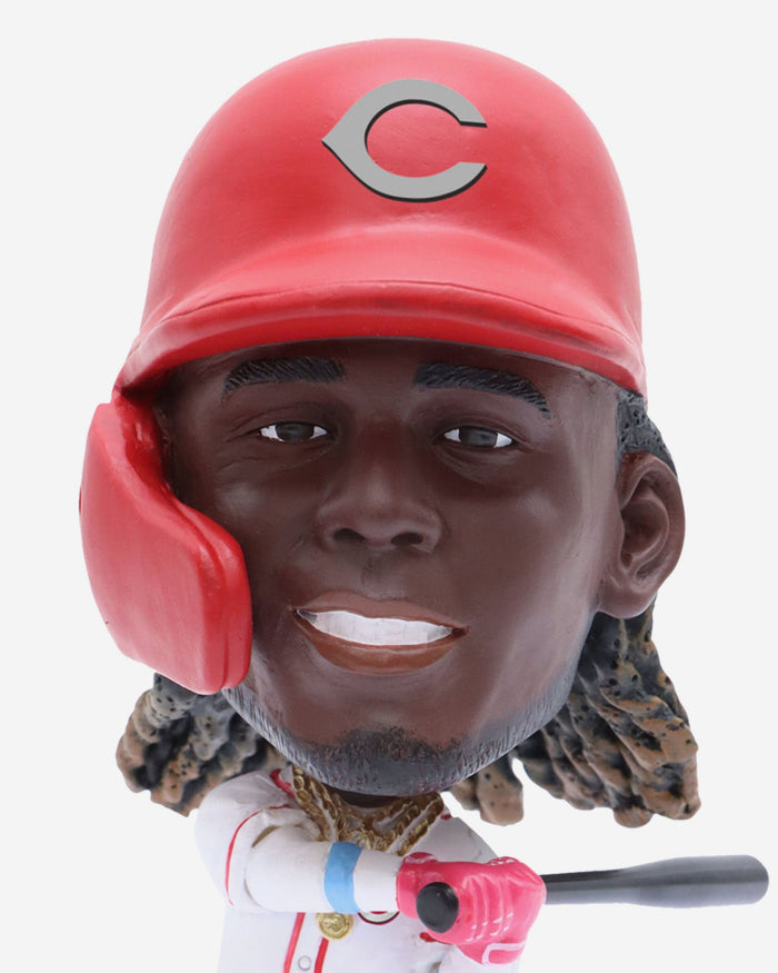 Elly de La Cruz Cincinnati Reds 2023 City Connect Field Stripe Mini Bighead Bobblehead Officially Licensed by MLB