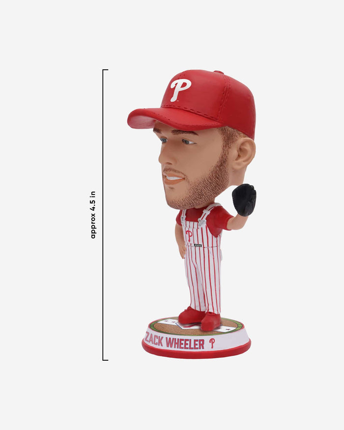 Zack Wheeler Philadelphia Phillies Bib Overalls Mini Bighead Bobblehead FOCO - FOCO.com