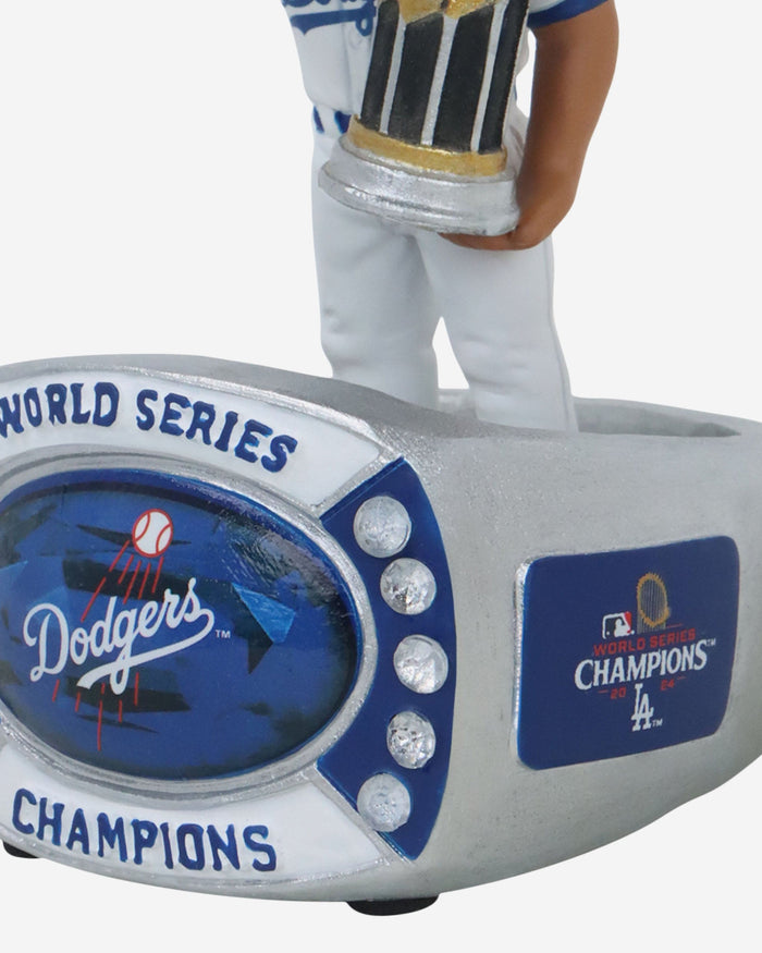 Teoscar Hernandez Los Angeles Dodgers 2024 World Series Champions Ring Base Mini Bighead Bobblehead FOCO - FOCO.com