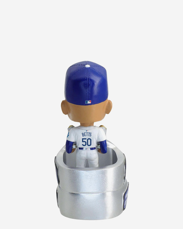 Mookie Betts Los Angeles Dodgers 2025 Back To Back World Series Champions Mini Ring Base Bighead Bobblehead FOCO - FOCO.com
