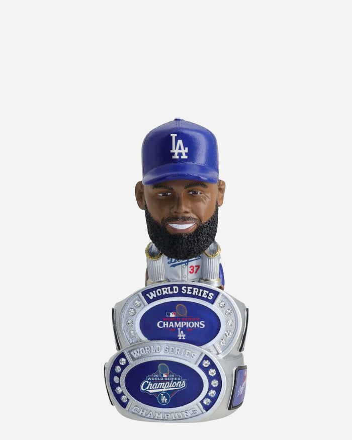 Teoscar Hernandez Los Angeles Dodgers 2025 Back To Back World Series Champions Mini Ring Base Bighead Bobblehead FOCO - FOCO.com