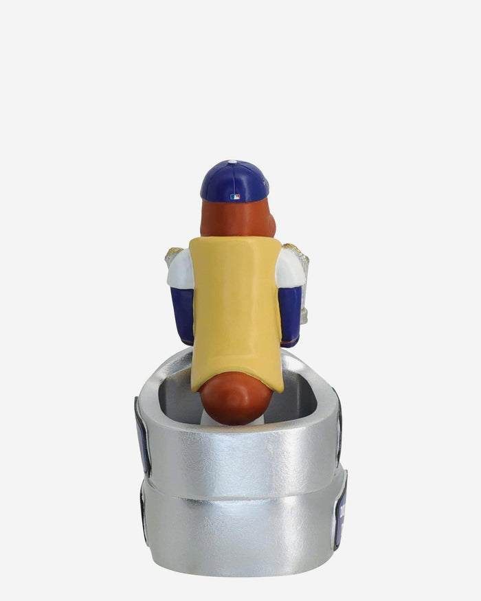 Dodger Dog Los Angeles Dodgers 2025 Back To Back World Series Champions Mini Ring Base Mascot Bighead Bobblehead FOCO - FOCO.com