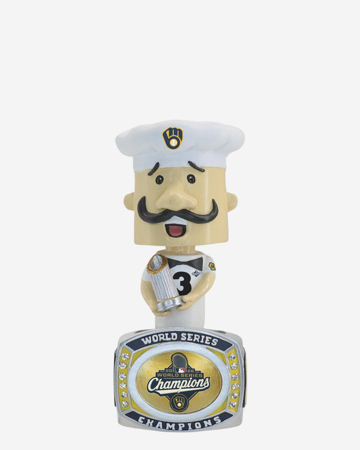 Italian Sausage Milwaukee Brewers 2026 World Series Champions Ring Base Mascot Mini Bighead Bobblehead FOCO - FOCO.com