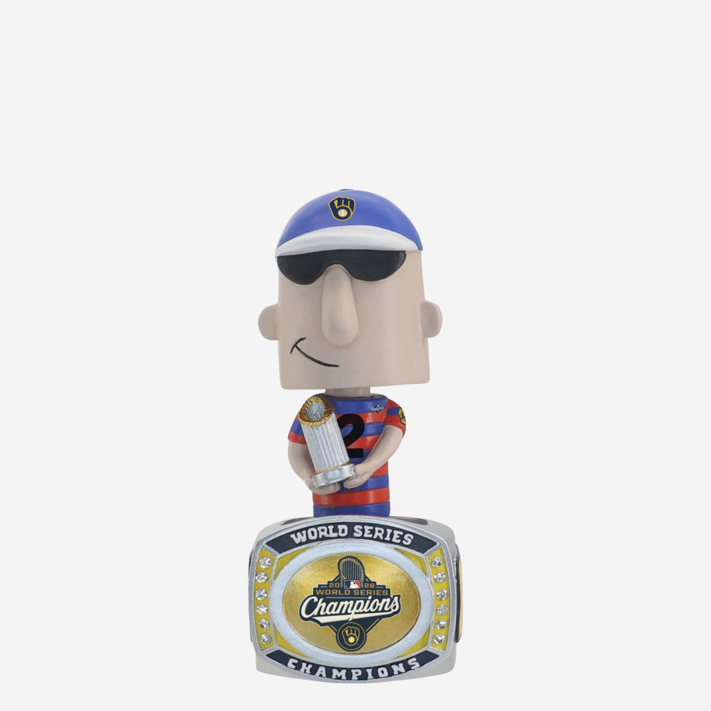 Polish Sausage Milwaukee Brewers 2026 World Series Champions Ring Base Mascot Mini Bighead Bobblehead FOCO - FOCO.com