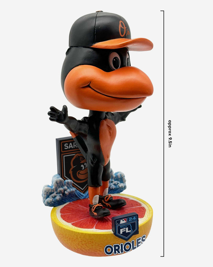 The Oriole Bird Baltimore Orioles 2024 Spring Training Grapefruit League Mascot Bighead Bobblehead FOCO - FOCO.com