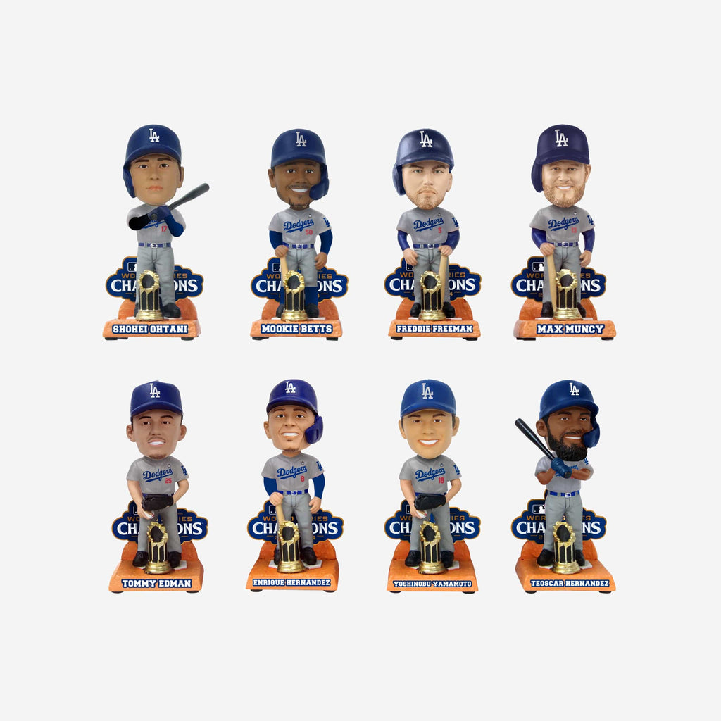 Los Angeles Dodgers 2024 World Series Champions Series 1 Mini Bobblehead Box Set FOCO - FOCO.com