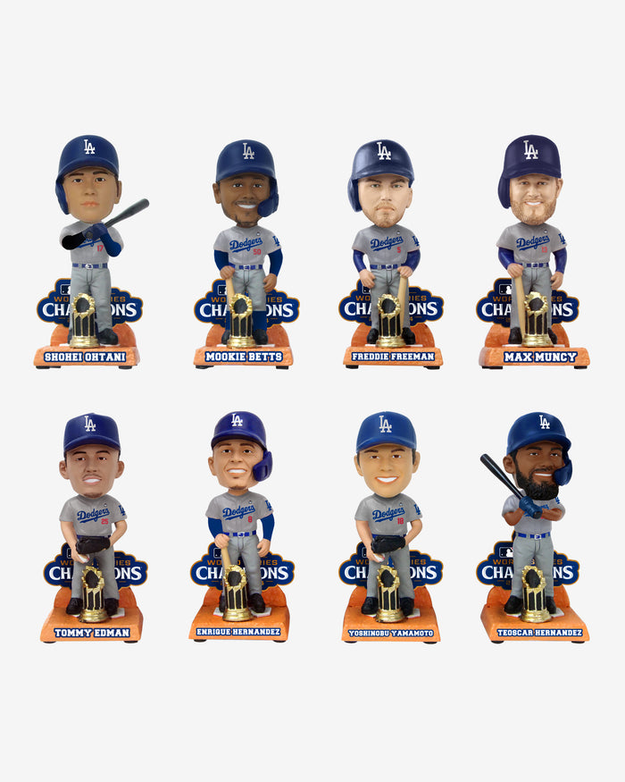 Los Angeles Dodgers 2024 World Series Champions Series 1 Mini Bobblehead Box Set FOCO - FOCO.com