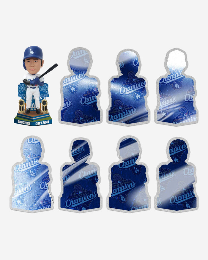 Los Angeles Dodgers 2025 Back To Back World Series Champions Celebration Mini Bobblehead Boxed Set FOCO - FOCO.com