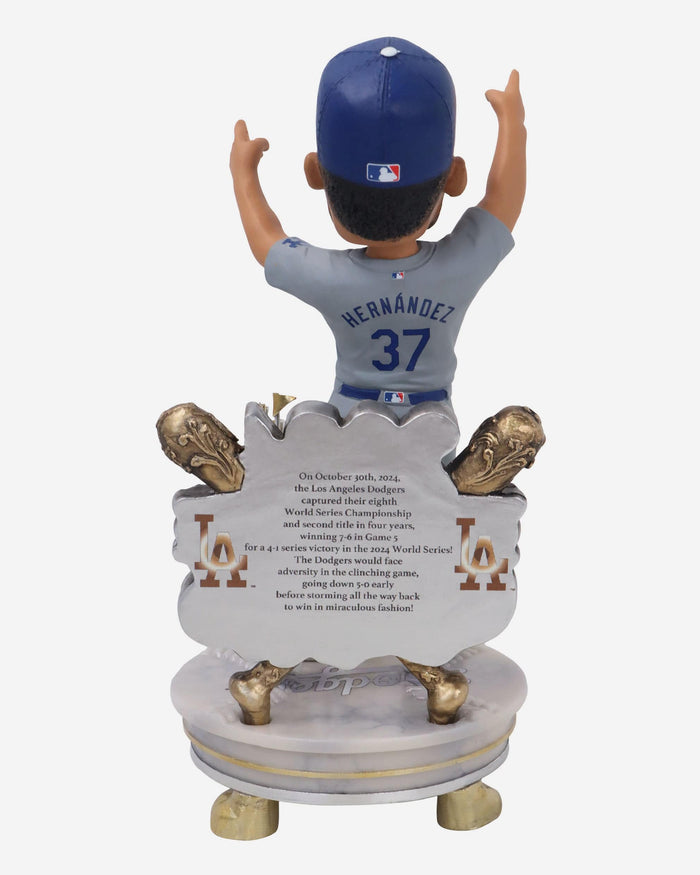 Teoscar Hernandez Los Angeles Dodgers 2024 World Series Champions Alternate Jersey Celebration Bobblehead FOCO - FOCO.com