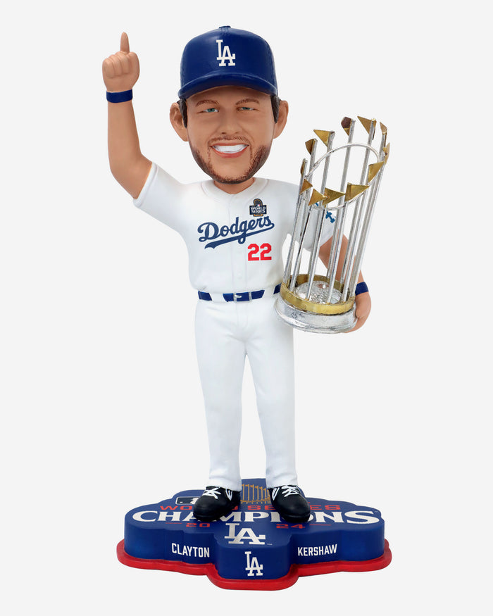 Clayton Kershaw Los Angeles Dodgers 2024 World Series Champions Bobblehead FOCO - FOCO.com