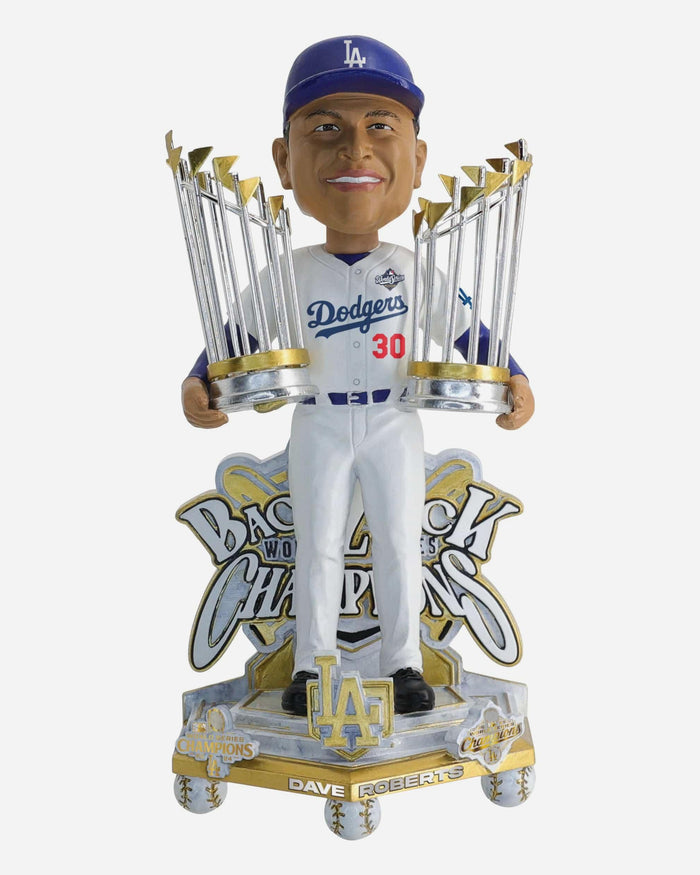 Dave Roberts Los Angeles Dodgers 2025 Back To Back World Series Champions Celebration Bobblehead FOCO - FOCO.com