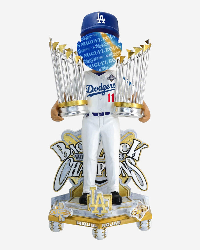 Miguel Rojas Los Angeles Dodgers 2025 Back To Back World Series Champions Celebration Bobblehead