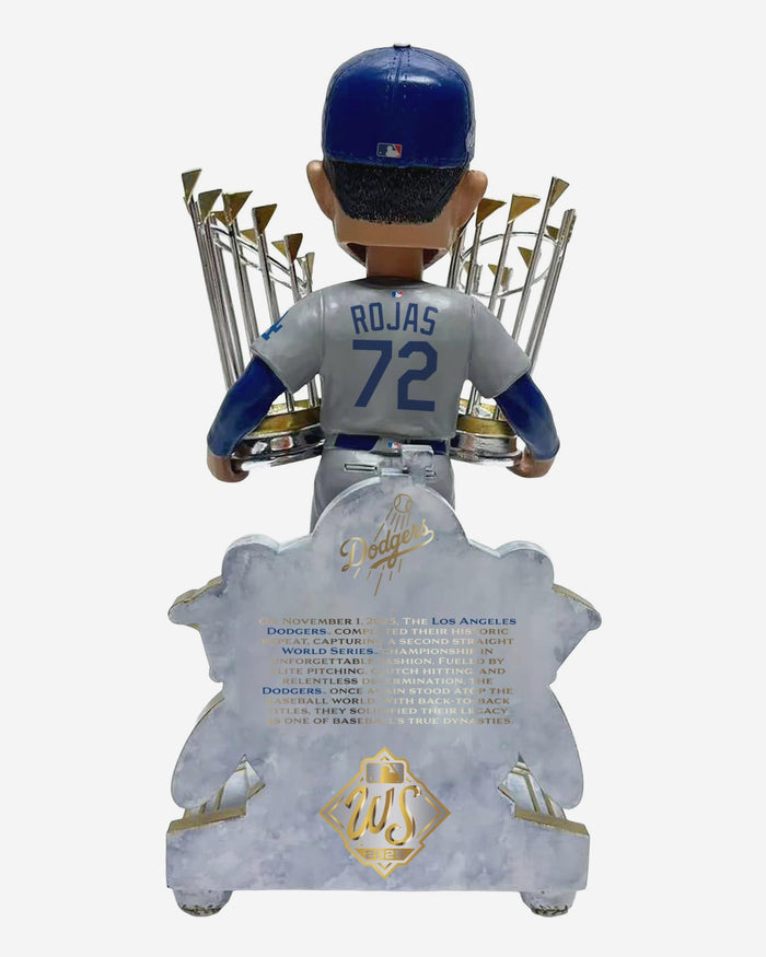 Miguel Rojas Los Angeles Dodgers 2025 Back To Back World Series Champions Celebration Bobblehead FOCO - FOCO.com