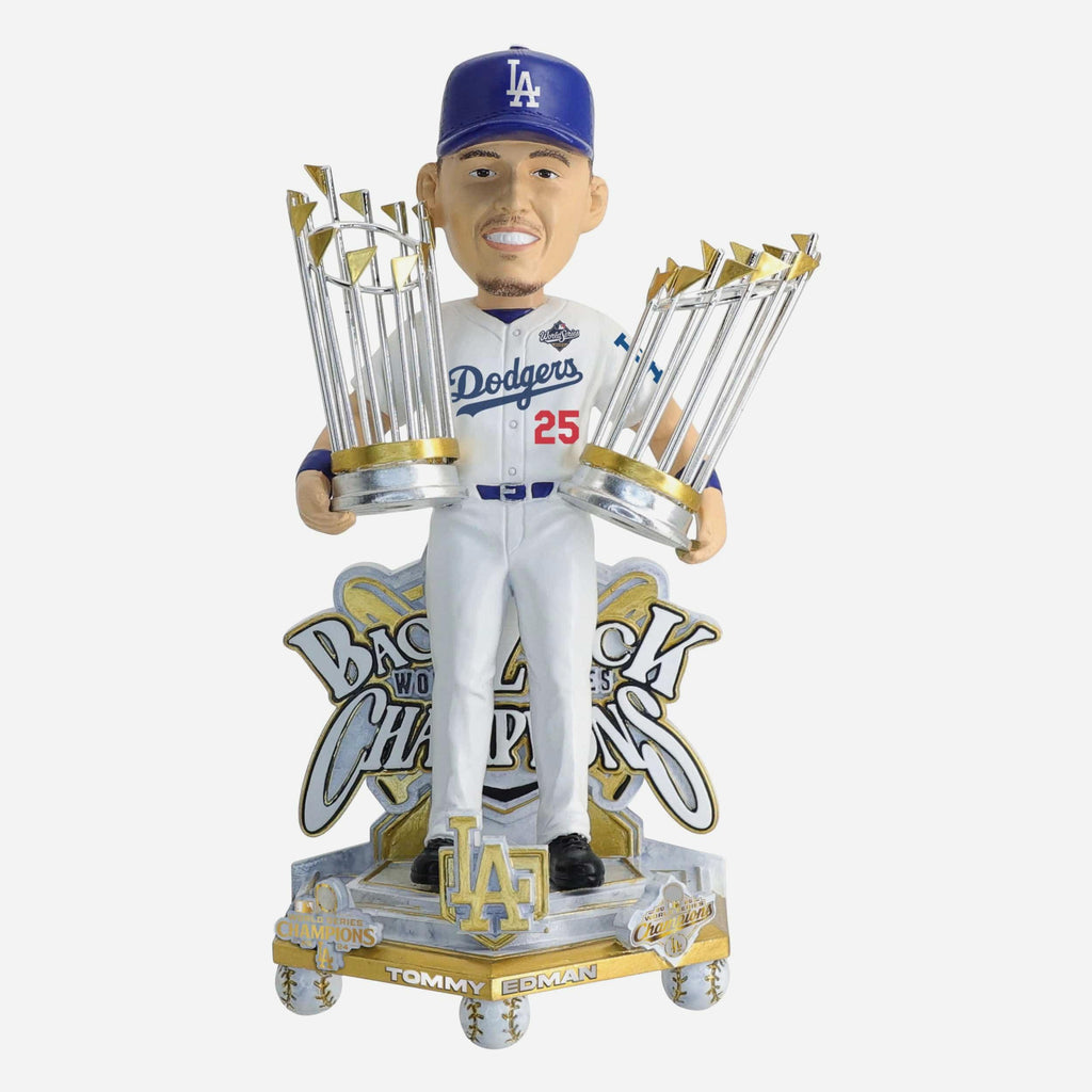Tommy Edman Los Angeles Dodgers 2025 Back To Back World Series Champions Celebration Bobblehead FOCO - FOCO.com