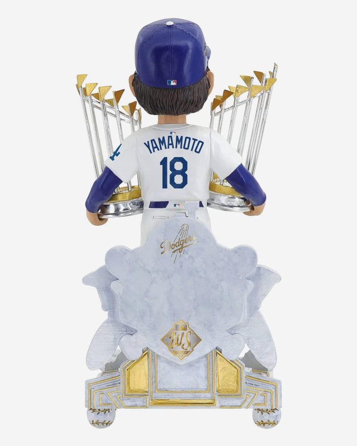 Yoshinobu Yamamoto Los Angeles Dodgers 2025 Back To Back World Series Champions Celebration Bobblehead FOCO - FOCO.com