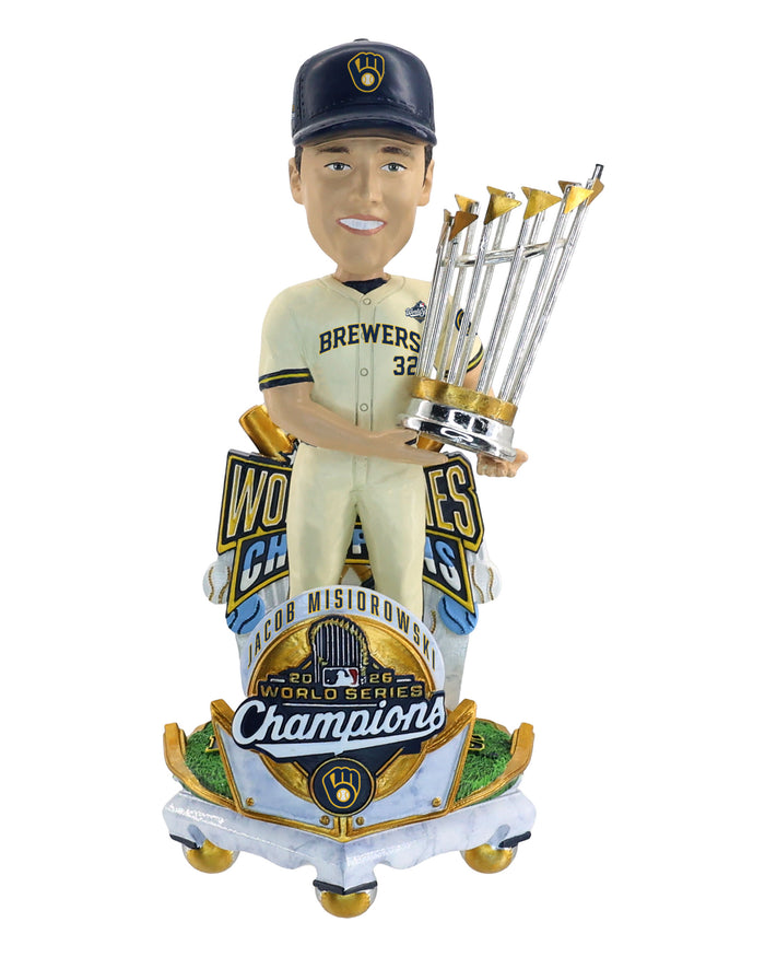Jacob Misiorowski Milwaukee Brewers 2026 World Series Champions Celebration Bobblehead FOCO - FOCO.com