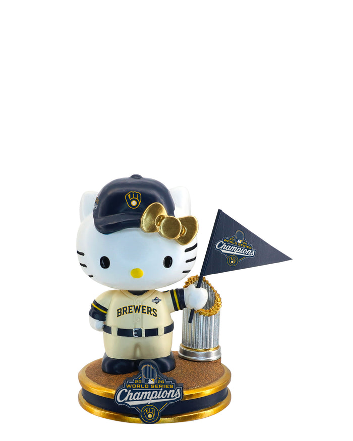 Milwaukee Brewers 2026 World Series Champions Hello Kitty® Mini Bobblehead FOCO - FOCO.com