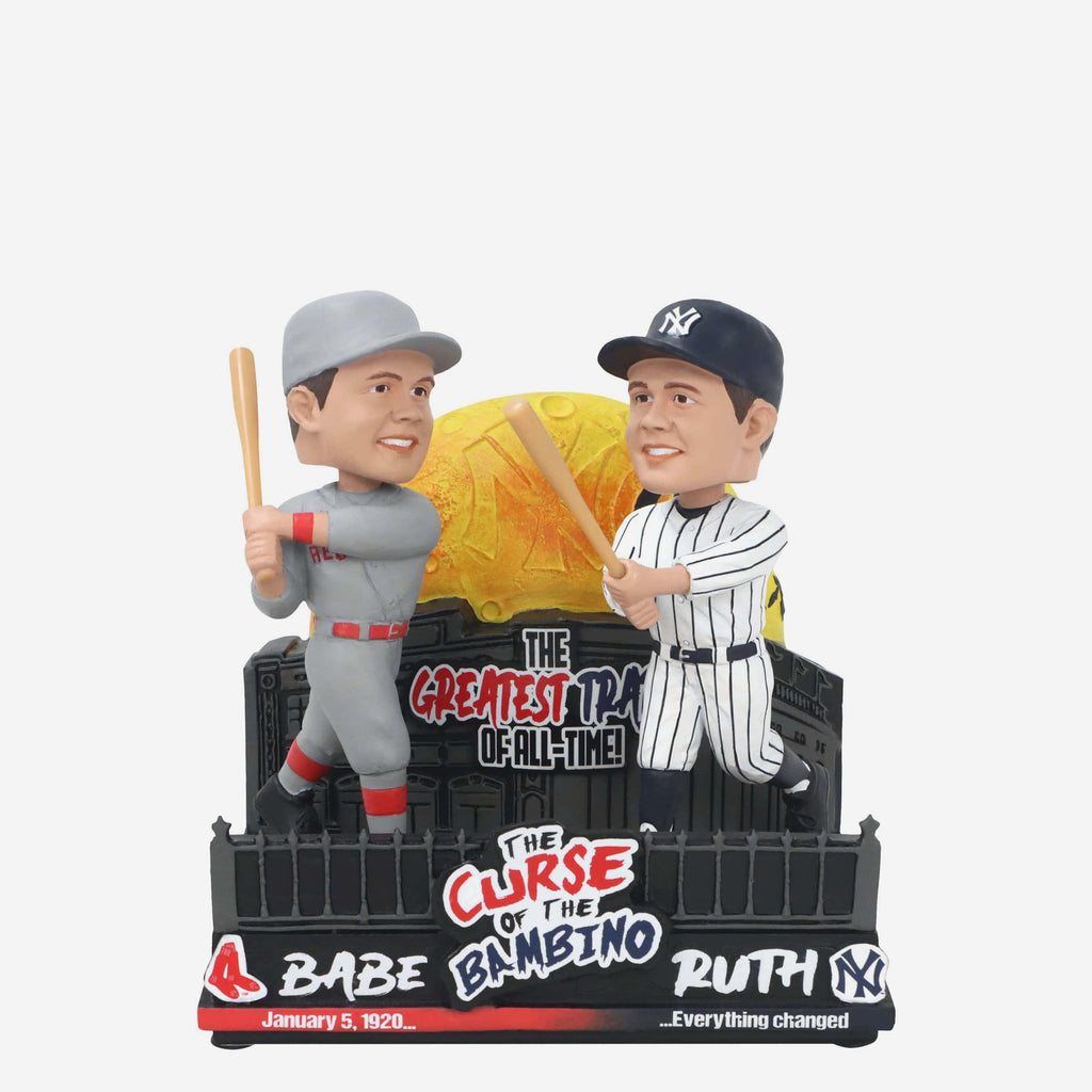Babe Ruth Boston Red Sox & New York Yankees Curse of the Bambino Dual Bobblehead FOCO - FOCO.com