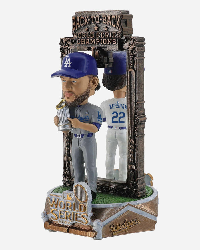 Clayton Kershaw Los Angeles Dodgers 2025 Back To Back World Series Champions Dual Spinner Bobblehead FOCO - FOCO.com