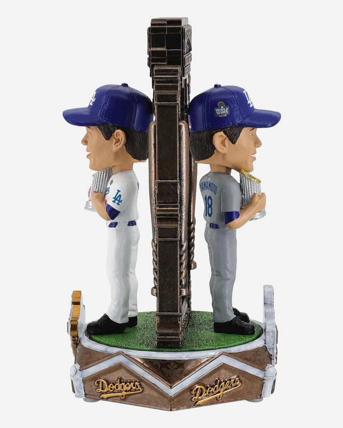 Yoshinobu Yamamoto Los Angeles Dodgers 2025 Back To Back World Series Champions Dual Spinner Bobblehead FOCO - FOCO.com