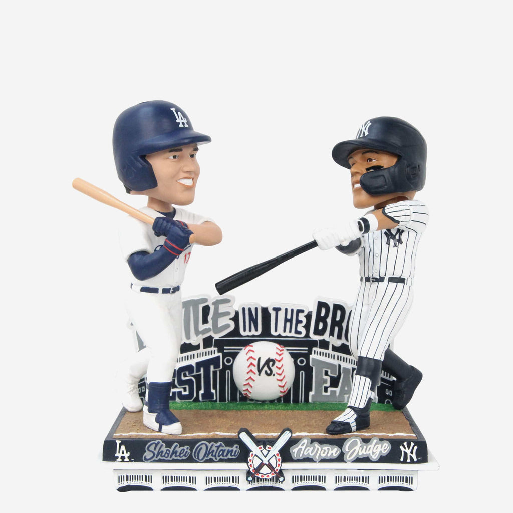 Aaron Judge & Shohei Ohtani New York Yankees & Los Angeles Dodgers Battle in the Bronx Dual Bobblehead FOCO - FOCO.com