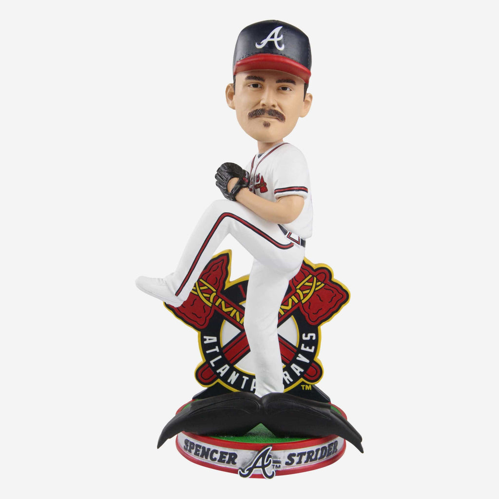 Spencer Strider Atlanta Braves Mustache Bobblehead FOCO - FOCO.com