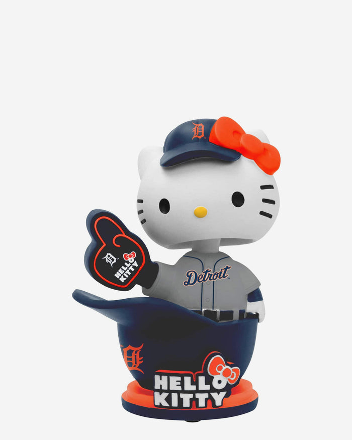 Hello Kitty® Detroit Tigers Baseball Helmet Away Jersey Bobblehead FOCO - FOCO.com