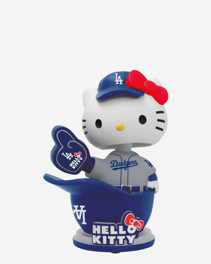 Hello Kitty® Los Angeles Dodgers Baseball Helmet Away Jersey Bobblehead FOCO - FOCO.com