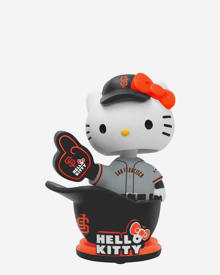 Hello Kitty® San Francisco Giants Baseball Helmet Away Jersey Bobblehead FOCO - FOCO.com