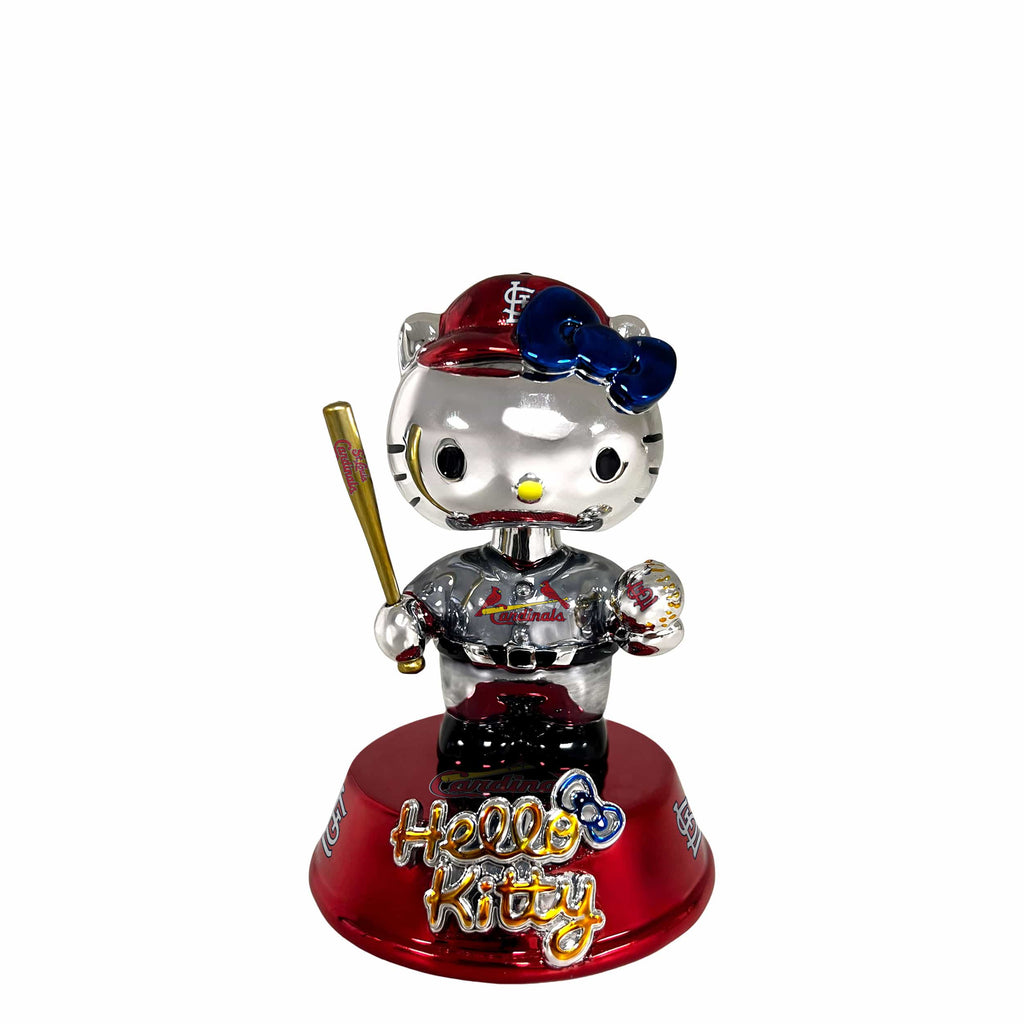 St Louis Cardinals Hello Kitty® Electroplated Edition Mini Bobblehead