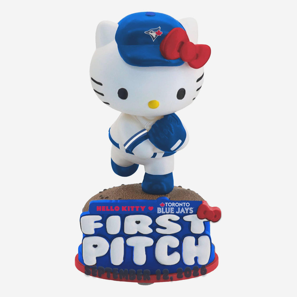 Hello Kitty® Toronto Blue Jays On The Mound Bobblehead FOCO - FOCO.com