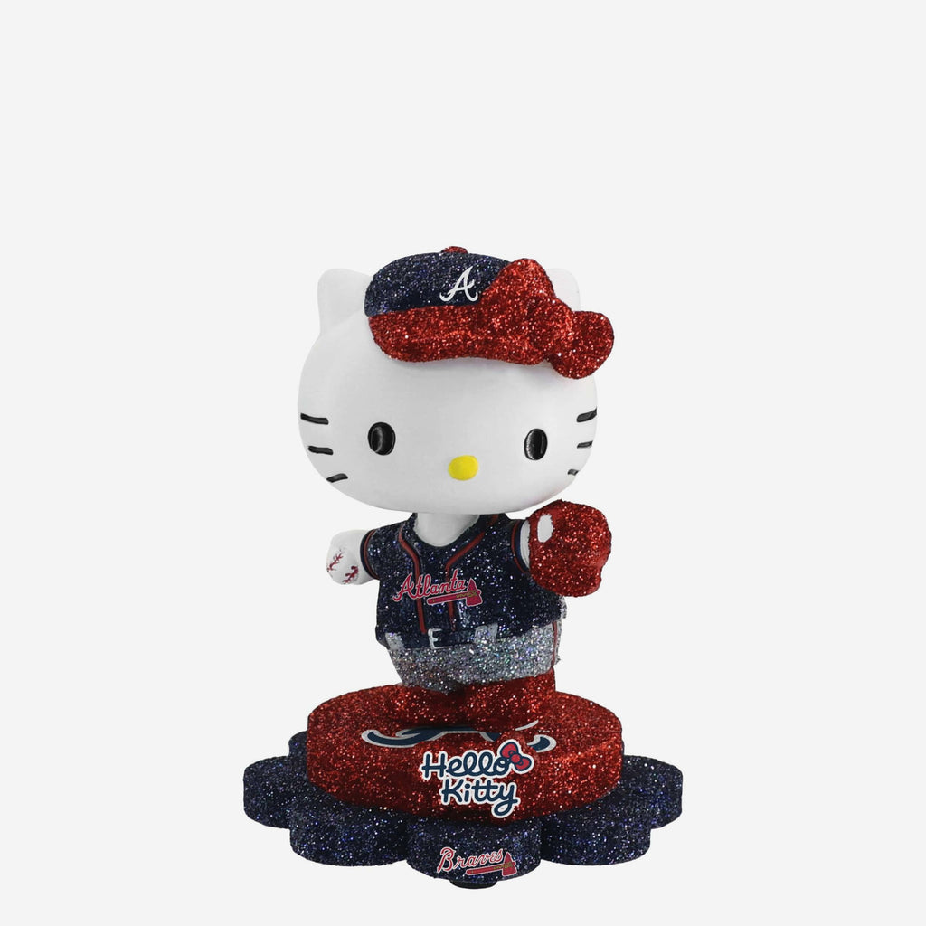 Atlanta Braves Hello Kitty® Glitter Mini Bobblehead FOCO - FOCO.com
