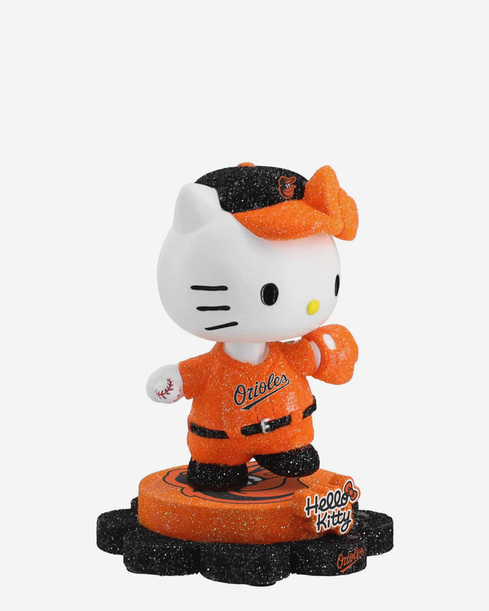 Baltimore Orioles Hello Kitty® Glitter Mini Bobblehead FOCO - FOCO.com