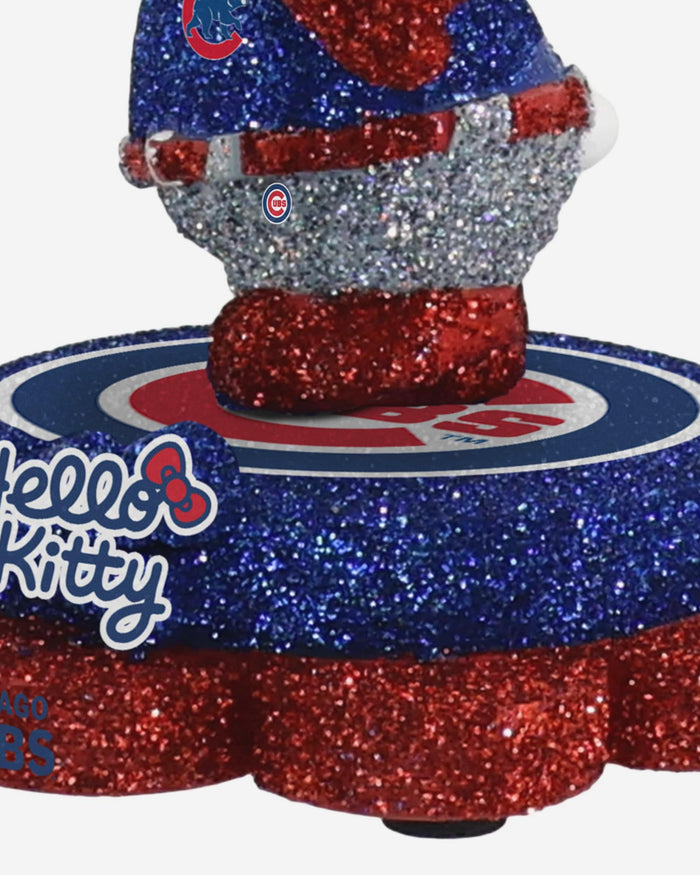 Chicago Cubs Hello Kitty® Glitter Mini Bobblehead FOCO - FOCO.com