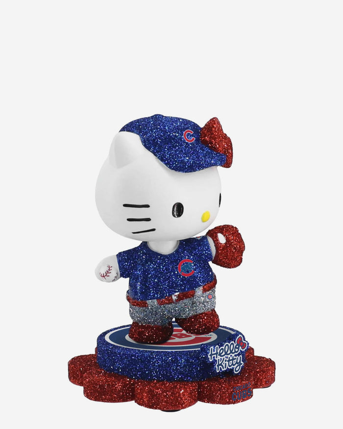 Chicago Cubs Hello Kitty® Glitter Mini Bobblehead FOCO - FOCO.com
